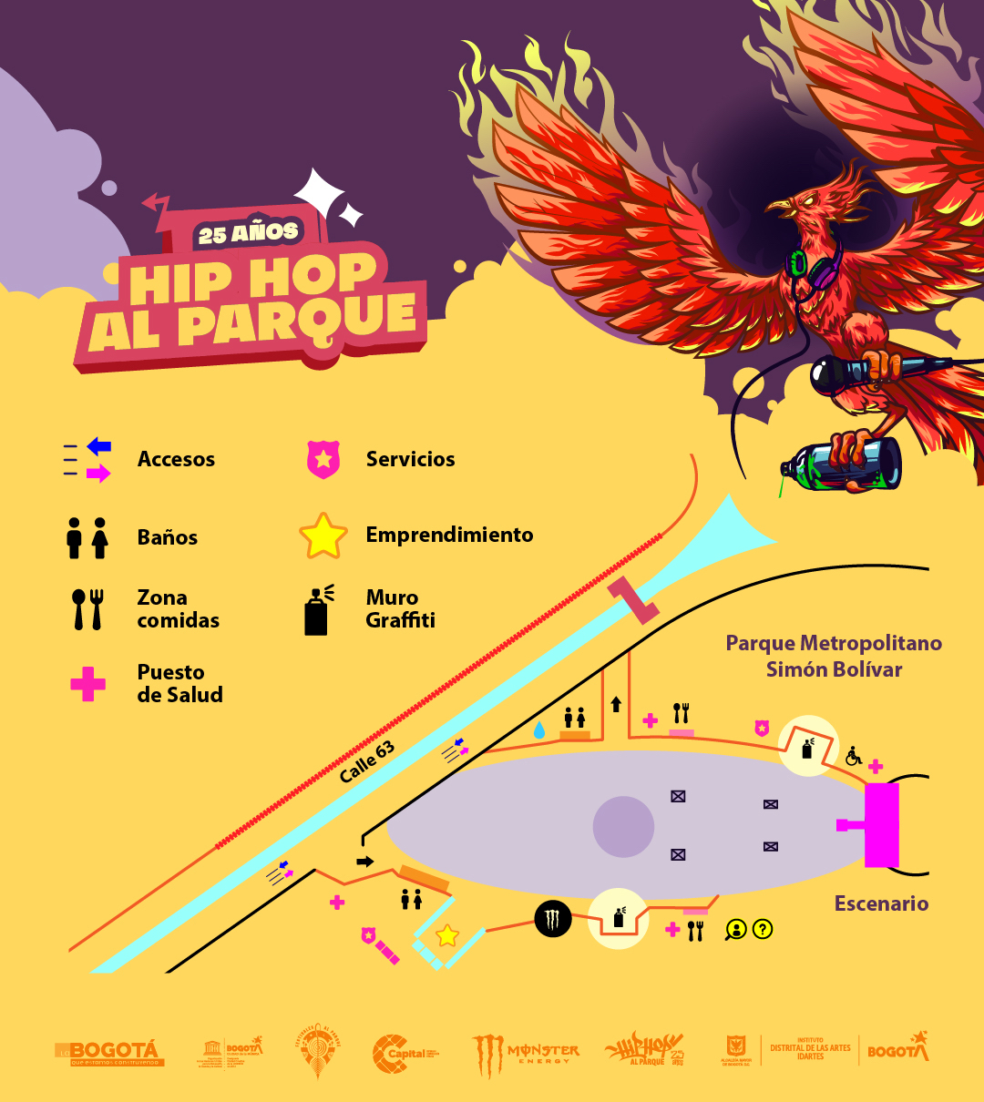 Mapa Hip Hop al Parque 2022