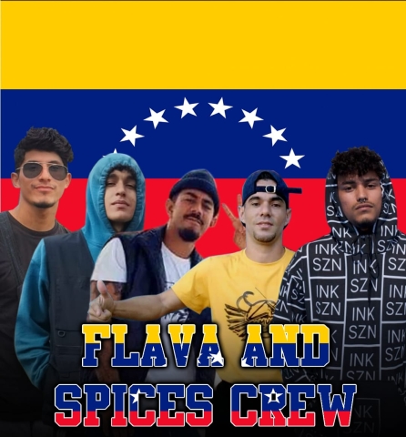 Collage de foto Flava and Spices Crew con la bandera de Venezuela